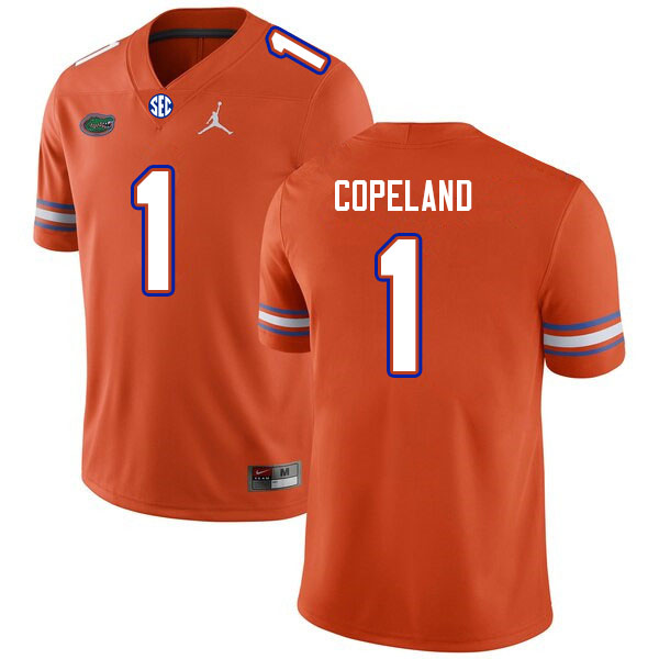 Men #1 Jacob Copeland Florida Gators College Football Jerseys Sale-Orange